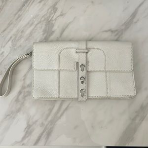 Henri Bendel white clutch purse
